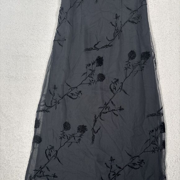 VNTG Helene Blake Women’s Dress Size M Layered Chiffon Velvet Burnout Whimsigoth - Picture 4 of 14